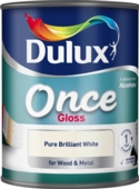 DULUX RETAIL ONCE GLOSS PURE BRILLIANT WHITE 750MLS