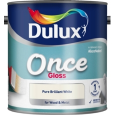DULUX RETAIL ONCE GLOSS PURE BRILLIANT WHITE 2.5LITRE