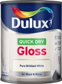 DULUX RETAIL QUICK DRYING GLOSS PURE B/WHITE 750MLS
