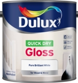 DULUX RETAIL QUICK DRYING GLOSS PURE B/WHITE 2.5LITRE