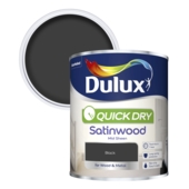 DULUX RETAIL QD SATINWOOD BLACK 750ML