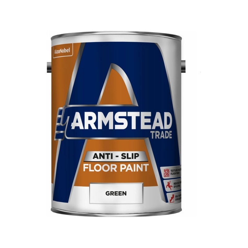 ARMSTEAD TRADE ANTI SLIP FLOOR PAINT GREEN 5L Winterstoke Decorators
