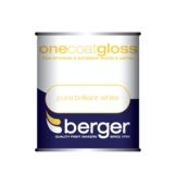 BERGER ONE COAT GLOSS BRILLIANT WHITE 1.25litre