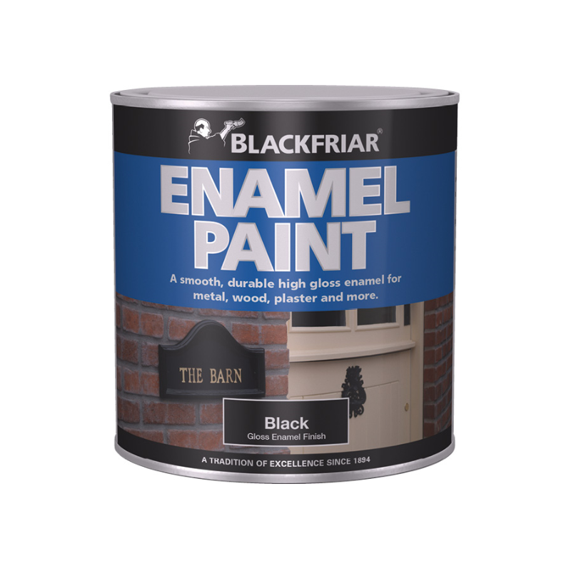 BLACKFRIAR GLOSS ENAMEL PAINT BLACK 125MLS Winterstoke Decorators