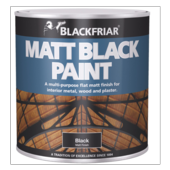 BLACKFRIAR MATT  BLACK PAINT 500MLS