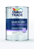 DULUX TRADE QUICK DRY SATINWOOD BRILLAINT WHITE 2.5L