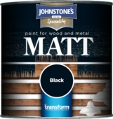 Johnstone's Transform Paint Wood and Metal Matt Black 75