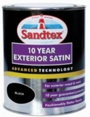SANDTEX 10 YEAR EXTERIOR SATIN BLACK 750MLS