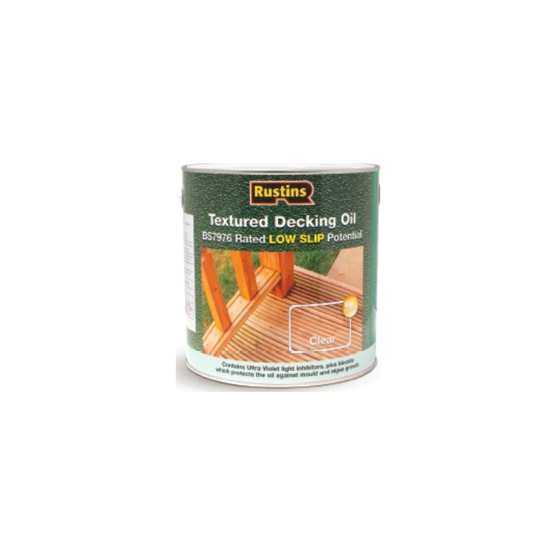 RUSTINS TEXTURED DECKING OIL CLEAR 2.5LITRE Winterstoke Decorators