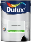 DULUX RETAIL VINYL SILK CORNFLOWER WHITE  5LITRE
