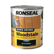 RONSEAL QUICK DRY WOODSTAIN SATIN EBONY 250ML