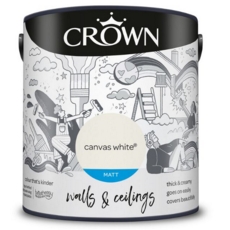 CROWN MATT EMULSION CANVAS WHITE 2.5L