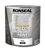 RONSEAL Stays White One Coat Trim Paint White Gloss 2.5ltr