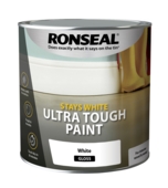 RONSEAL Stays White Ultra Tough  Paint White Gloss 2.5lt