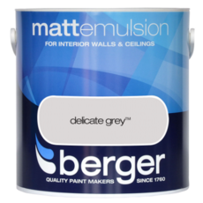 BERGER MATT EMULSION DELICATE GREY 2.5LITRE