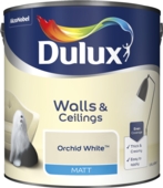 DULUX RETAIL VINYL MATT ORCHID WHITE 2.5LITRE