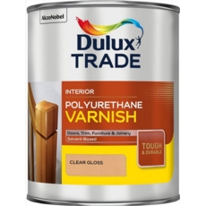 DULUX TRADE POLYURETHANE VARNISH GLOSS  CLEAR LITRE