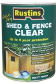 RUSTINS Shed  and Fence Clear LITRE