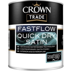 CROWN TRADE FASTFLOW QUICK DRY SATIN WHITE 2.5LITRE