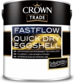 CROWN TRADE FASTFLOW QUICK DRY EGGSHELL  WHITE 2.5LITRE