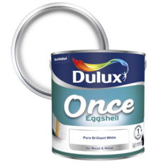 DULUX ONCE EGGSHELL BRILLIANT WHITE 750ML