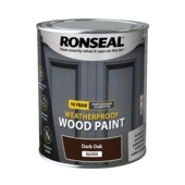 RONSEAL 10 YEAR Weatherproof Wood Paint  Gloss Dark Oak 750