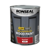 RONSEAL 10 YEAR Weatherproof Wood Paint Gloss Royal Red 750