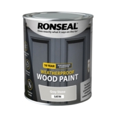 RONSEAL 10 YEAR Weatherproof Paint Satin Grey Stone 750ml