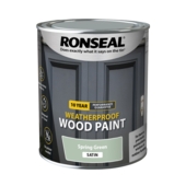 RONSEAL 10 YEAR Weatherproof Paint Satin Spring Green 750ml