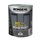 RONSEAL 10 YEAR Weatherproof Paint Satin Grey 750mls