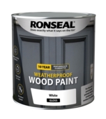 RONSEAL 10 YEAR Weatherproof Wood Paint  Gloss White 2.5lit