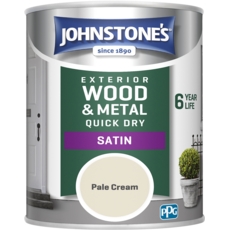 JOHNSTONE'S EXTERIOR QUICK DRY SATIN PALE CREAM 750MLS