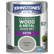 JOHNSTONE'S EXTERIOR QUICK DRY SATIN ASHFORD GREY 750MLS