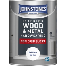 JOHNSTONE'S NON DRIP GLOSS BRILLIANT WHITE 1.25LITRE