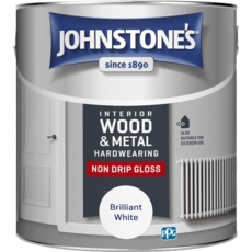 JOHNSTONE'S NON DRIP GLOSS BRILLIANT WHITE 2.5LITRE