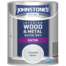 JOHNSTONE'S QUICK DRY SATIN FROSTED SILVER 750ML