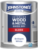 JOHNSTONE'S QUICK DRY GLOSS BRILLIANT WHITE 750ML