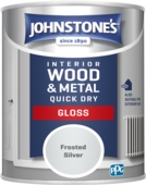 JOHNSTONE'S QUICK DRY GLOSS FROSTED SILVER 750ML