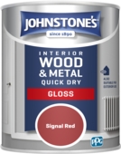 JOHNSTONE'S QUICK DRY GLOSS SIGNAL RED 750ML