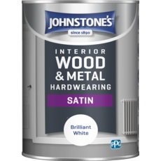 JOHNSTONE'S HARD WEARING SATIN BRILLIANT WHITE 1.25L