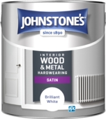 JOHNSTONE'S HARD WEARING SATIN BRILLIANT WHITE 2.5L