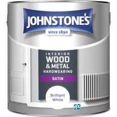 JOHNSTONE'S HARD WEARING SATIN BRILLIANT WHITE 2.5L