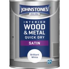 JOHNSTONE'S QUICK DRY SATIN BRILLIANT WHITE 1.25L