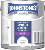 JOHNSTONE'S QUICK DRY SATIN BRILLIANT WHITE 2.5L