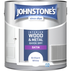 JOHNSTONE'S QUICK DRY SATIN BRILLIANT WHITE 2.5L