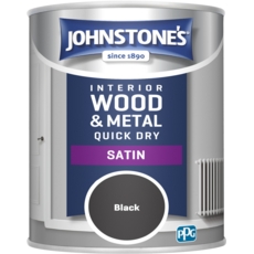 JOHNSTONE'S  QUICK DRY SATIN BLACK 750MLS