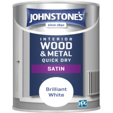 JOHNSTONE'S  QUICK DRY SATIN BRILLIANT WHITE 750MLS