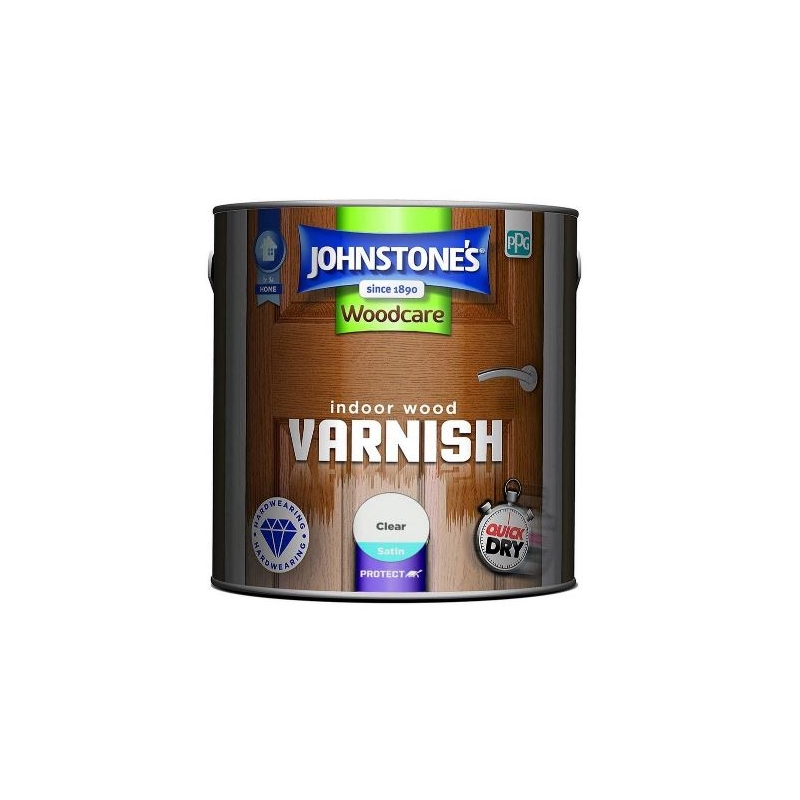 Johnstone's Indoor Wood Varnish Clear Satin 750ml Winterstoke