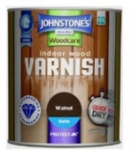Johnstone's Indoor Wood Varnish Walnut Satin 750ml