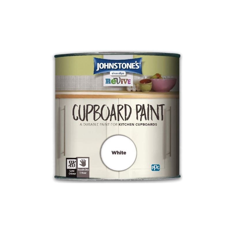 Johnstones cupboard paint white discount